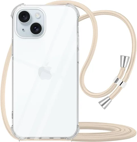 Miniatura 18 de Funda cruzada para iPhone 13 Mini, transparente, ajustable, para el hombro, correa de cordón, para mujeres y niñas, funda protectora delgada suave