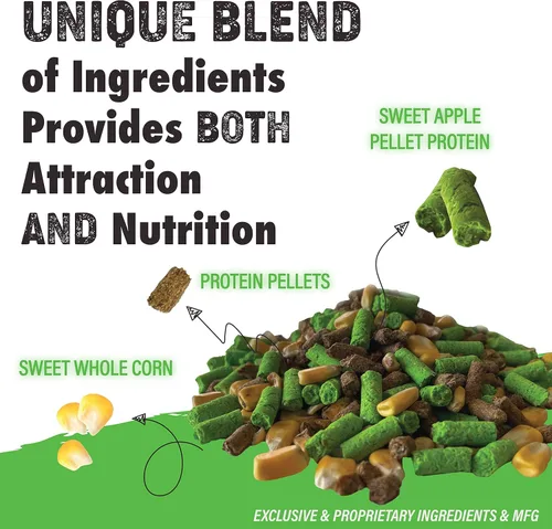 Miniatura 3 de Herron Outdoors 4-4-2 Alimento para ciervos con proteína de manzana dulce, atractor de ciervos con maíz entero y pellet de proteína de manzana