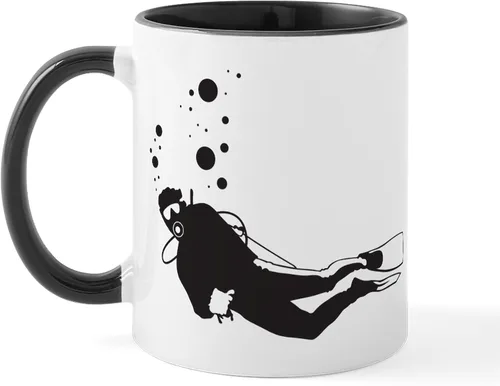 Miniatura 10 de CafePress Scuba Flag Diver Taza de café de cerámica de 11 oz (11.0 fl oz)