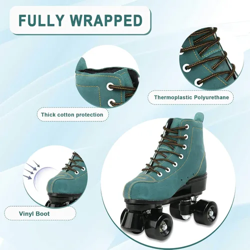 Miniatura 3 de jessie Patines de ruedas para mujer, de doble fila, para exteriores e interiores, patines ajustables para mujeres, hombres, niños y niñas