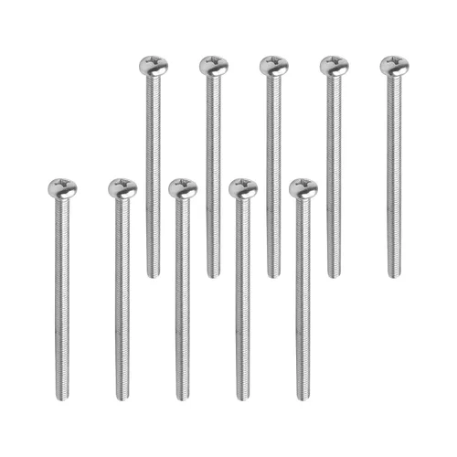 Miniatura 28 de Tornillos de máquina de jalar de perilla M4-0.028x0.197 in M4-0.028x0.197 in Tornillos de cabeza plana métrica Phillips Drive Tornillo de cabeza