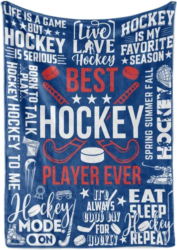Miniatura 11 de InnoBeta Regalos de hockey para niños y hombres, mantas de franela de cama de 50 x 65 pulgadas para Navidad, regalos de hockey para niños de 8 a 12