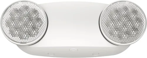 1 paquete de luces LED de emergencia para negocios, luces LED de salida de emergencia con batería de respaldo, 2 cabezales de ojo de insectos