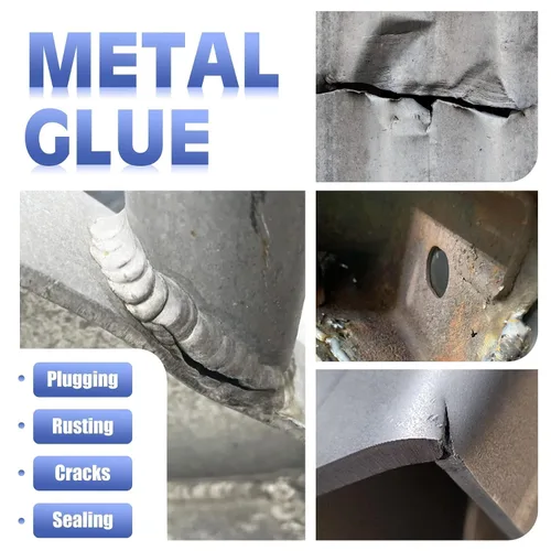 Miniatura 5 de Pegamento de metal, adhesivo epoxi de soldadura resistente de 3.4 onzas, pegamento de fundición fuerte y relleno de reparación de metal líquido