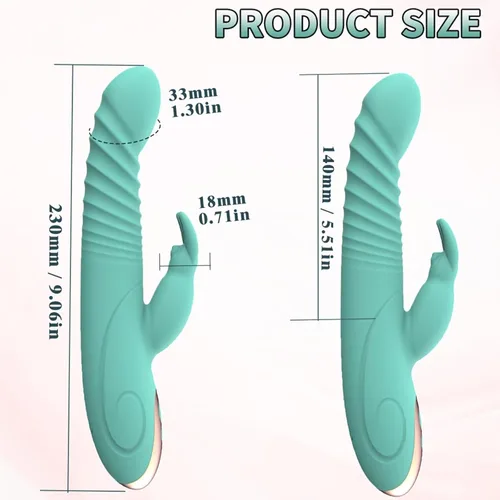 Miniatura 5 de Herramientas para adultos de empuje de conejo para mujeres 2026, el mejor juego de estimulación dual de placer, 8 modos de frecuencia y sensación