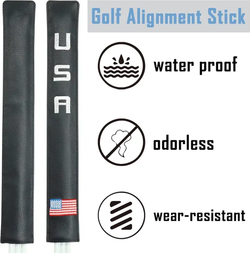 Miniatura 3 de Funda para palos de alineación de golf con soporte para al menos 3 palos 1