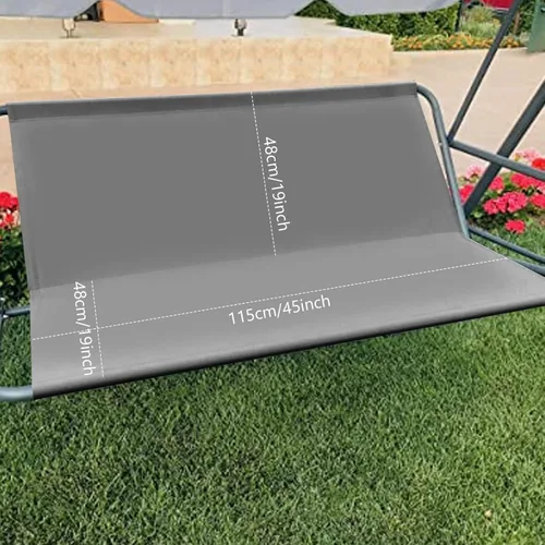 Miniatura 3 de Funda de repuesto para asiento de columpio, funda de asiento de columpio de jardín, impermeable, 45 x 19 x 19 pulgadas, apta para sillas de columpio