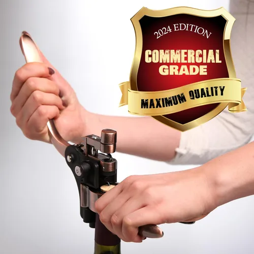 Miniatura 2 de Juego de sacacorchos con abridor de botellas de vino – Luxiluxy [2024 actualizado, ¡NO se rompe!] Incluye cortador de papel de aluminio, tapón