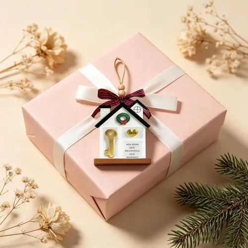 Miniatura 5 de 2026 New Home Ornament, Wooden New House New Beginning Ornament Housewarming Gifts for New Home, New House Presents for Women Couple, Ideal New