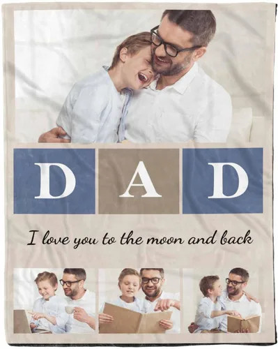 Miniatura 9 de D-Story Mantas para papá, manta de regalo personalizada de hija, manta para el Día del Padre, regalos para papá de parte de la hija, manta con fotos