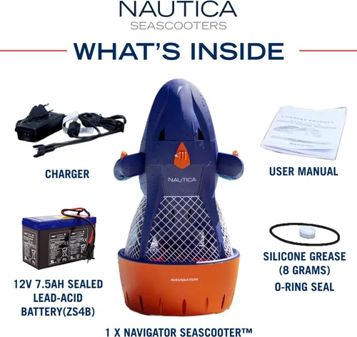 Miniatura 8 de Nautica Navigator and Skipper Underwater Seascooters, Designed for Younger Recreational Divers and Snorkelers