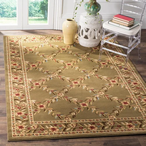 Miniatura 22 de SAFAVIEH Lyndhurst Collection - Alfombra de pasillo, 2 pies 3 pulgadas x 8 pies, color negro y marrón, diseño tradicional de enrejado floral,