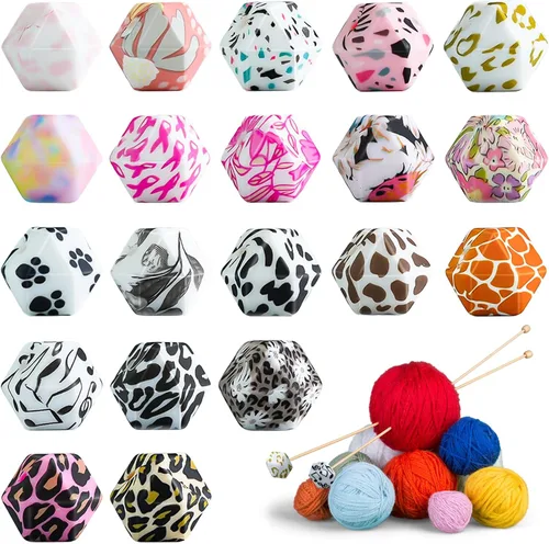 Miniatura 13 de 20 piezas de protectores para puntas de agujas de tejer con lindos animales, protectores para agujas de tejer, tamaño US 2.5-13 (3mm-9mm), para Panda