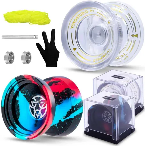 Miniatura 14 de YOYOSTUDIO Yoyo Profesional Sensible Yoyo H17, Yoyos Metálicos de Doble Propósito para Niños, Rodamiento de Yoyo No Sensible para Adultos