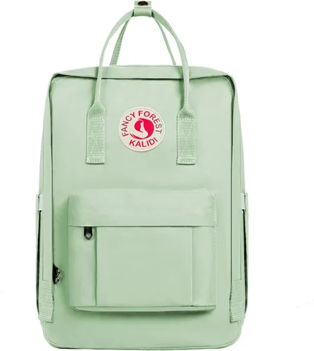 Miniatura 16 de KALIDI Mochila casual para laptop de 15 pulgadas, mochila clásica para campamento, viajes, exteriores, cuadrada, mochila para universidad, Verde