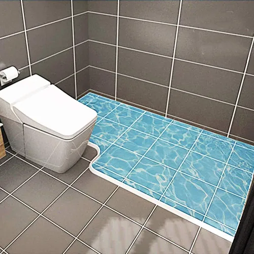 Miniatura 5 de Presa de agua plegable de 39 pulgadas, ideal para sillas de ruedas, barrera de ducha de silicona, sistema de retención de tapón de agua, separación