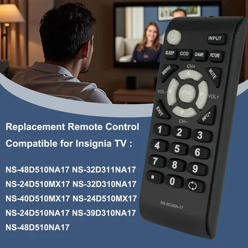 Miniatura 3 de Mando a distancia de repuesto compatible con Insignia TV NS-48D510NA17 NS-32D311NA17 NS-24D510MX17 NS-32D310NA17 NS-40D510MX17 NS-24D510MX17