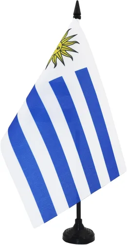 Miniatura 104 de Bandera de mesa de Anguila de 4 x 6 pulgadas, bandera de escritorio británica de Anguila, 5.9 x 3.9 in, palo y base de plástico negro AZ FLAG