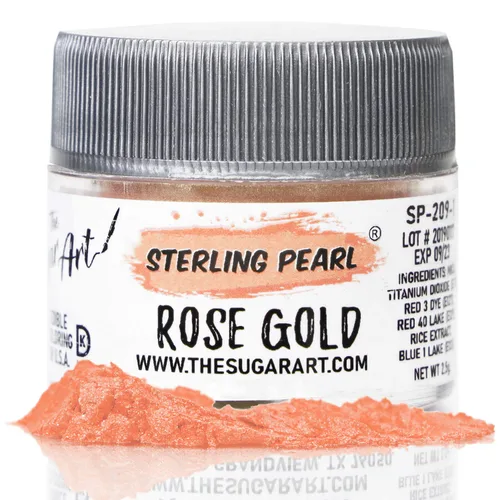Miniatura 12 de The Sugar Art - Sterling Pearl - Brillo en polvo comestible para decorar pasteles, cupcakes, cake pops y más, aplica brillo en polvo a tus dulces
