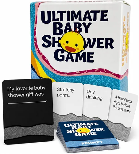 El divertido juego de baby shower para invitados mayores: tarjetas de respuesta y mensajes de texto en blanco, amigables con colegas, humor PG-13,