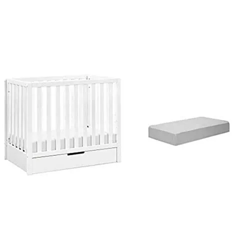 Miniatura 6 de Carter's by Davinci Colby - Mini cuna convertible 4 en 1 con nido en gris y blanco con colchón completo para cuna
