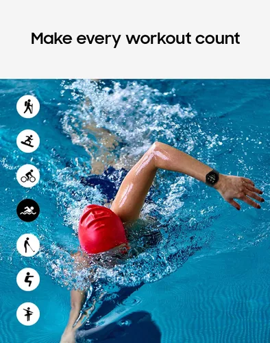 Miniatura 4 de SAMSUNG Galaxy Watch 4, reloj inteligente de 1.732in con monitor ECG para salud, fitness, correr, ciclos de sueño, detección de caídas GPS, versión