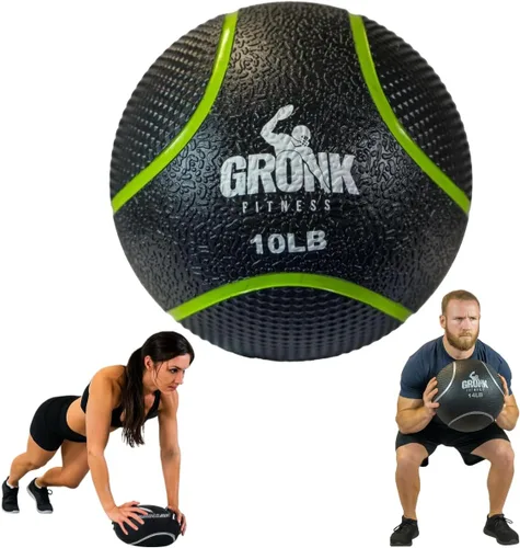 Miniatura 7 de Gronk Fitness Pelota medicinal de alta calidad, pelota medicinal con peso antideslizante, gran bola de pared para entrenamientos de cuerpo completo