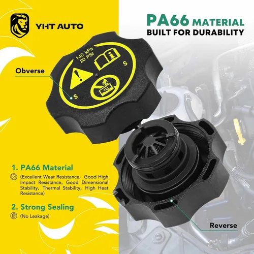 Miniatura 3 de YHTAUTO Tanque de expansión de depósito de desbordamiento de recuperación de refrigerante del motor con tapa presurizada para Chevrolet Cruze 10-16