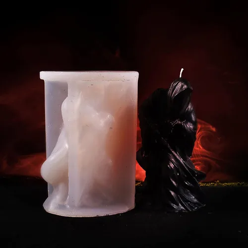 Molde de vela de hombre sombra de 6 pulgadas, molde de vela de cabeza de calavera, moldes para hacer velas de calavera, moldes para hacer jabón de