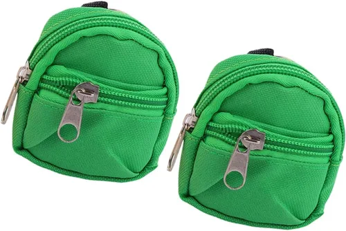 1 juego de mini mochila, monedero, llaveros con cremallera, bolsas de cambio, lindo mini bolso llavero colgante para llaves y artículos esenciales