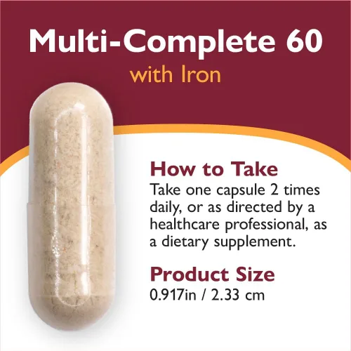Miniatura 6 de Celebrate Vitamins Multi-Complete, 60mg Hierro – Multivitamínico bariátrico diario para pacientes con gastrectomía de manga y cirugía de bypass
