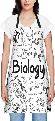 Miniatura 2 de oFloral Delantal de teoría de la ciencia de la biología unisex ajustable, delantal para cocinar, cocinero, mujeres y hombres, delantales para cocina
