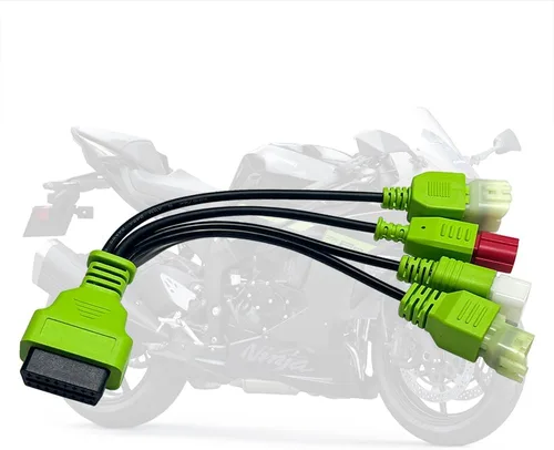 OBD2 4 en 1 Cable de diagnóstico para motocicleta Kawasaki para conector Euro 5, apto para Kawasaki ZX6R Vulcan Z900RS Z800 Z1000 Z250 ER6N EX650F,
