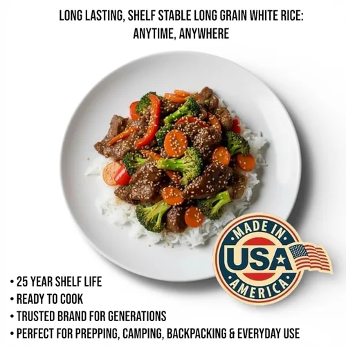 Miniatura 6 de Future Essentials Arroz blanco de grano largo – Arroz blanco crudo cultivado en Estados Unidos con vida útil de 25 años – Alimento de emergencia