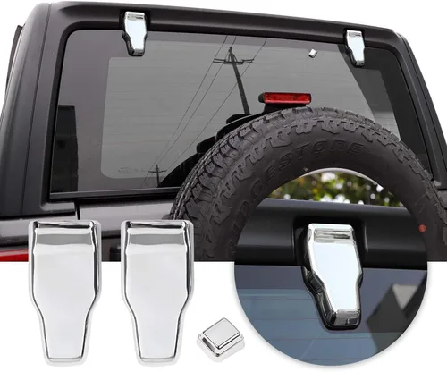 Miniatura 12 de Voodonala para Jeep JL Ventana trasera derecha e izquierda Bisagra Tapas Trim para 2018-2025+ Jeep Wrangler JL JLU Accesorios Exteriores, Negro 2