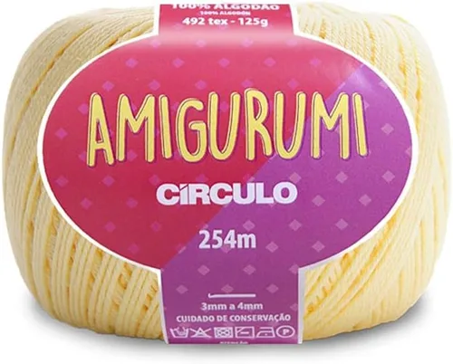 Miniatura 46 de Circulo Amigurumi Yarn, 100% Algodón Virgen Brasileño Mercerizado para Crochet y Tejido, Soft Art - Hilo de Peso Deportivo, 4.4 oz, 278 yardas