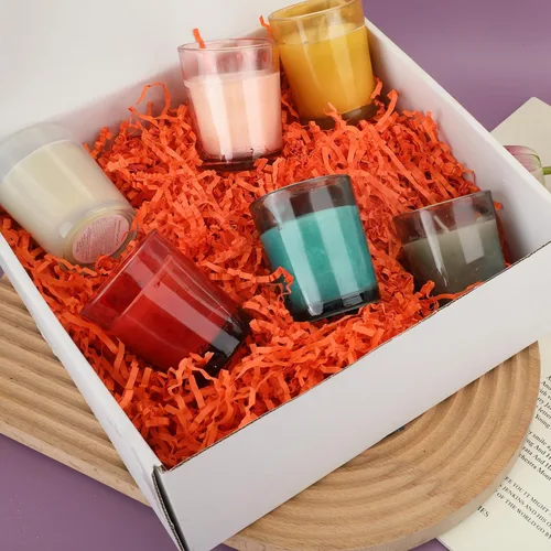 Miniatura 7 de TCAIRG - Papel de 8 onzas de papel de corte arrugado naranja para cestas de regalo, relleno de cajas de regalo, boda, cumpleaños, Navidad, Pascua