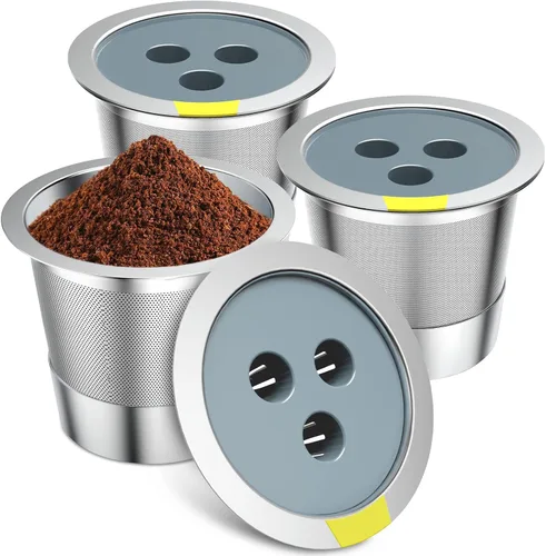 Miniatura 12 de Tazas K reutilizables de acero inoxidable compatibles con cafetera Ninja, cápsulas de café reutilizables K Cup, filtros de café reutilizables
