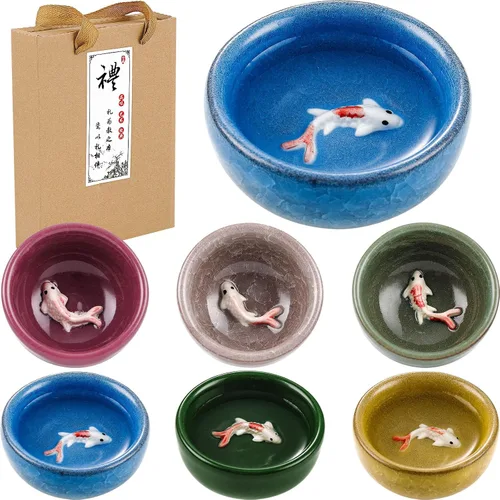 Miniatura 7 de Skyley - Juego de 6 vasos de chupito de soju coreanos, tazas de porcelana coreanas, tazas de cerámica coreana, accesorios para té, vajilla, cerámica