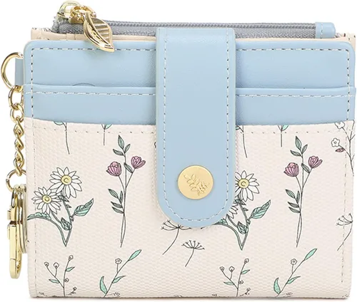 Miniatura 17 de Farcauo Cartera para Mujer delgada con Flores Kawaii, Carteras para Mujeres, Cartera Linda y delgada para Mujeres, Contemporáneo