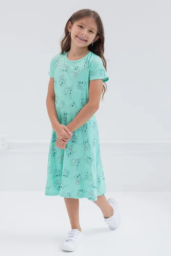 Miniatura 2 de STAR WARS The Mandalorian The Child Girls - Paquete de 2 vestidos de manga corta para niños pequeños a niños grandes