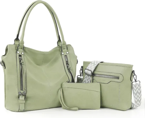 Miniatura 10 de TANTOMI Bolsos de mano para mujer, bolso cruzado grande de cuero, bolso de hombro con cartera correas ajustables Marrón