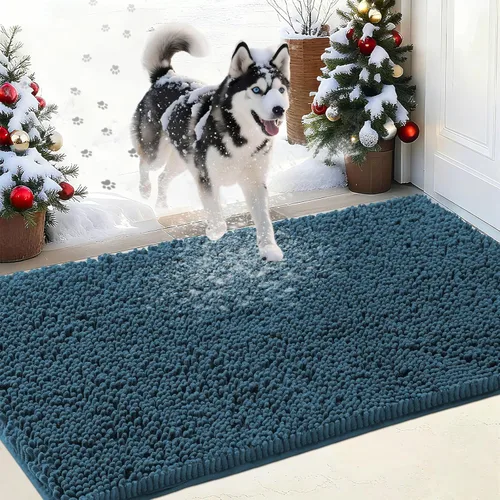 Miniatura 26 de IM HOME Tapete de chenilla absorbente para exterior 36" x 24", tapetes lavables antideslizantes para perros, tapete para puerta interior para Marrón
