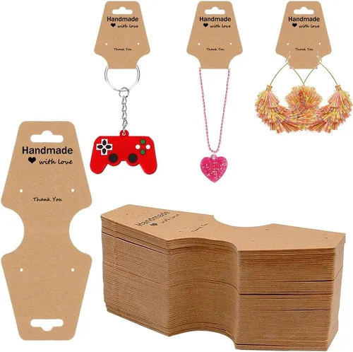 Miniatura 10 de 100 piezas de collares para tarjetas de exhibición, joyas, pulseras, aretes, llavero, anillos, bandas para el cabello, proyectos de manualidades