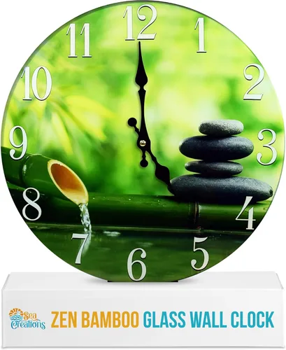 Miniatura 8 de 13" Reloj Dolphin Sunset de vidrio