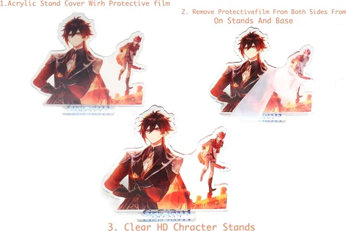 Miniatura 3 de Generic HMPAIMON Genshin Impact Personaje Acrílico Periférico Juego Póster Figura de Pie Decoración de Mesa Periférica Noelle