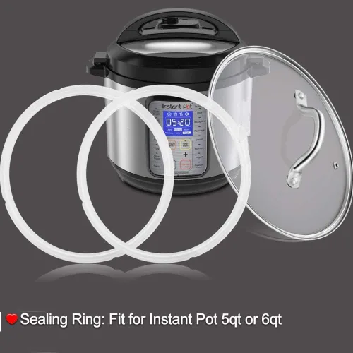 Miniatura 3 de Anillo de sellado para olla instantánea de 6 cuartos de galón, anillos de sellado de silicona de repuesto para Instapot con 2 selladores de válvula