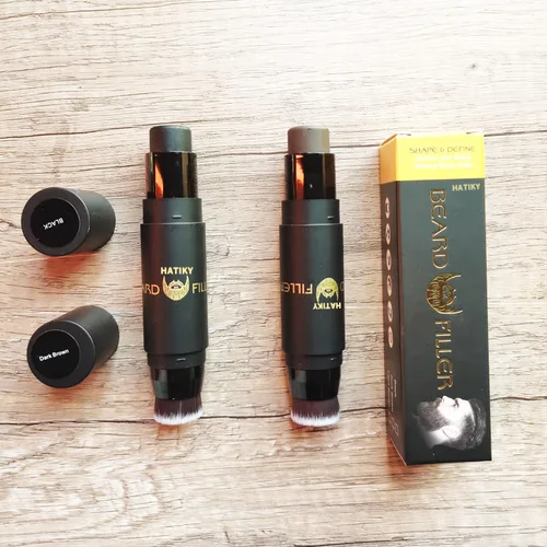 Miniatura 6 de Relleno de lápiz de barba para hombre, resistente al agua, de larga duración, crea barba y bigote de aspecto natural (negro)