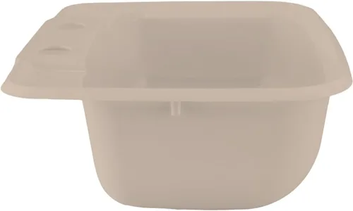 Miniatura 3 de RecPro Lavabo de Baño Rectangular para RV Lavabo de Tazón Único Fregadero para Autocaravana Plástico (Marrón Arena)