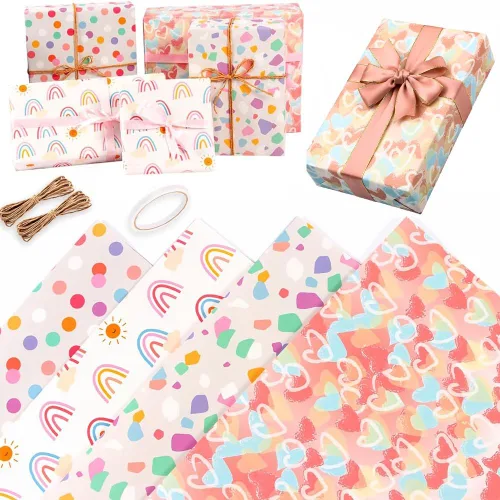 Miniatura 15 de Viadom Papel de regalo negro mate, papel de brillo perlado de color sólido, papel de regalo perfecto para bodas, día de San Valentín, cumpleaños